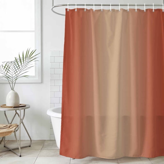 Red Orange Ombre Waterproof Fabric Shower Curtain,Modern Gradient Abstract Art Waterproof Fabric Shower Curtain for Bathroom Curtains Bathtubs Hotel Shower Curtains with 12 Hooks Standard 72x72