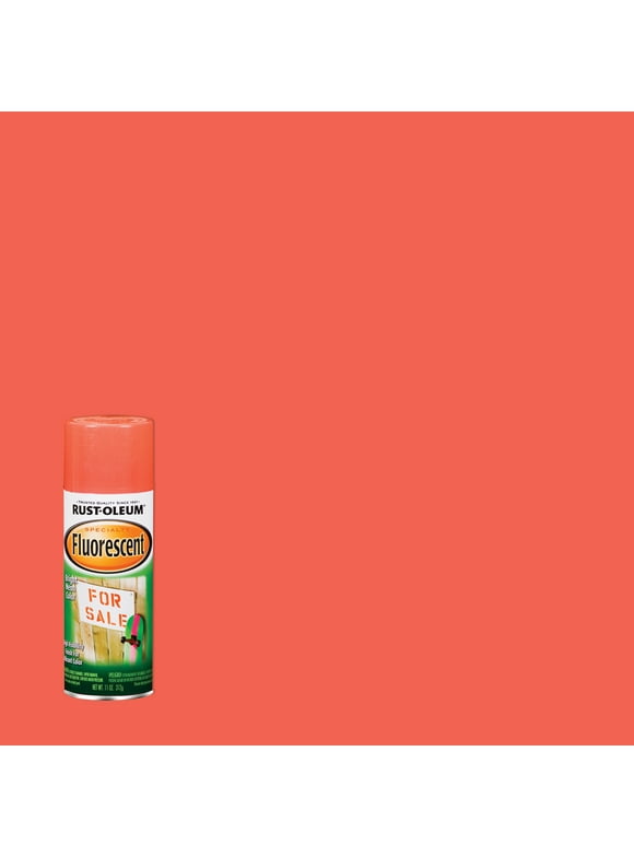 Red-Orange, Rust-Oleum Fluorescent Spray Paint- 11 oz, 6 Pack