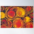 thumbnail image 1 of Red Orange Yellow Circles Poster Wall Art, Modern Wall Decor For Living Room Bedroom, 8x12 UNFRAMED, 1 of 3