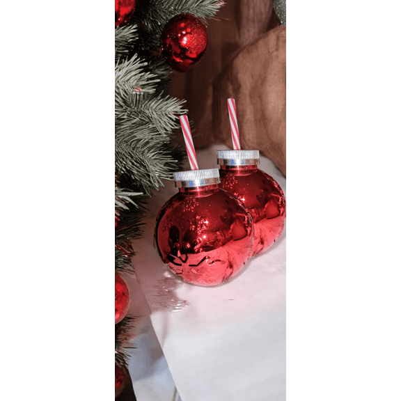 Red Ornament Ball Cup 20oz