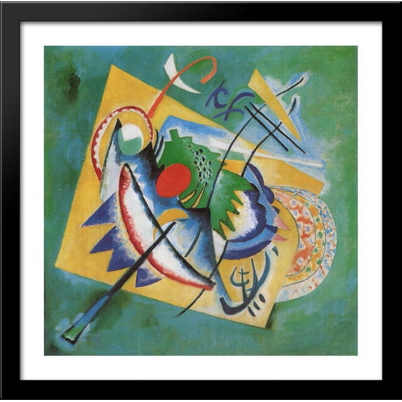 Red Oval 28x28 Large Black Wood Framed Print Art by Wassily Kandinsky