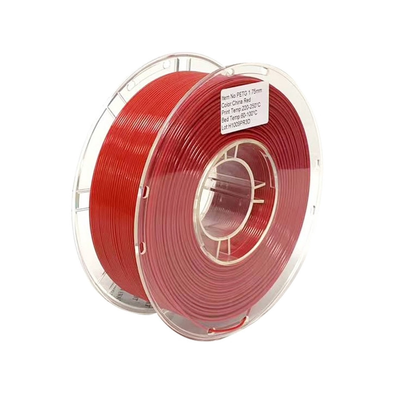 Red PETG Filament, 1.75mm +/-0.02mm for Most 3D Printer & 3D Pen, Solid Yarn 3D Printer Accessory, 1KG Neatly Wound