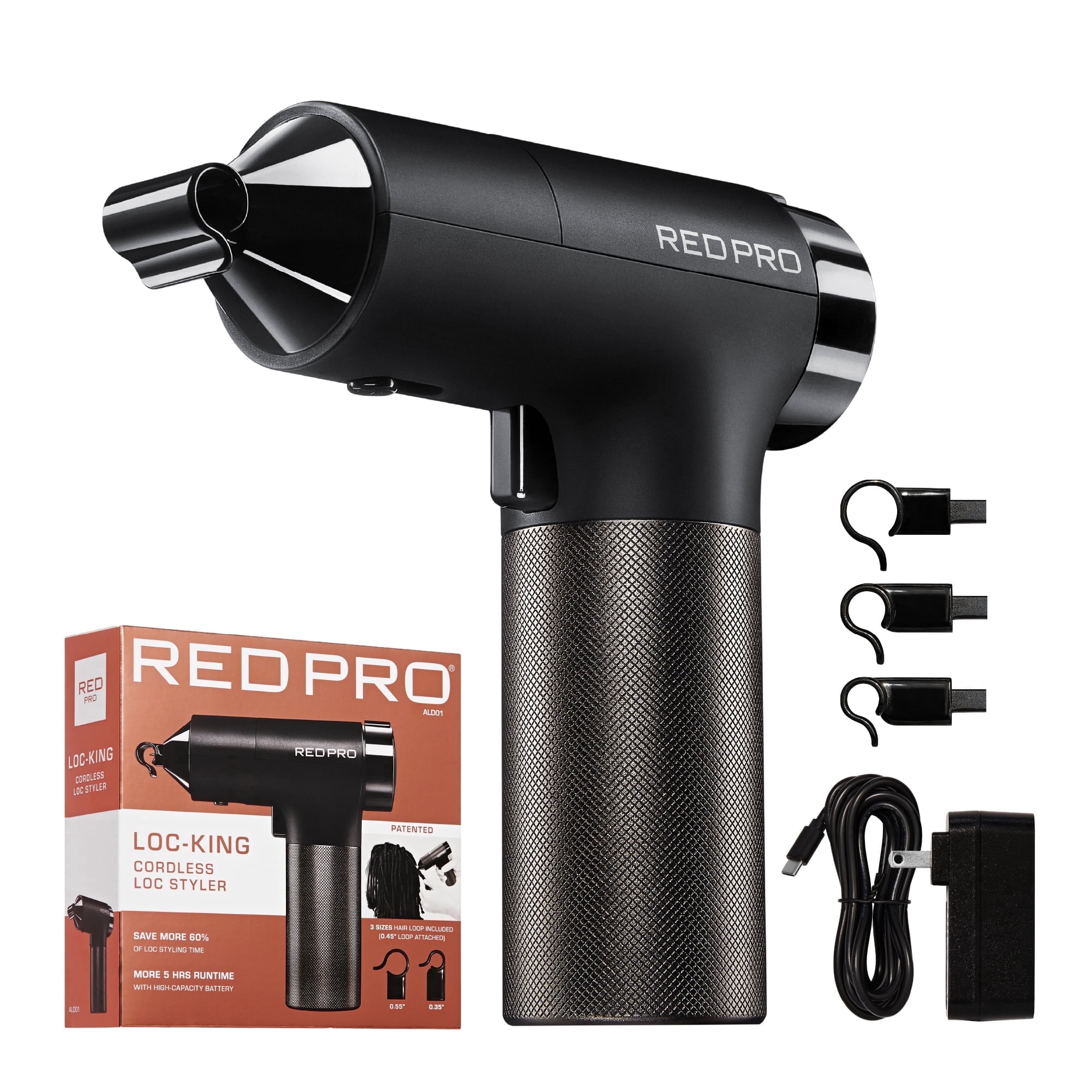 Red PRO LOC-KING Cordless Auto Loc Styler - Internationally PATENTED ...