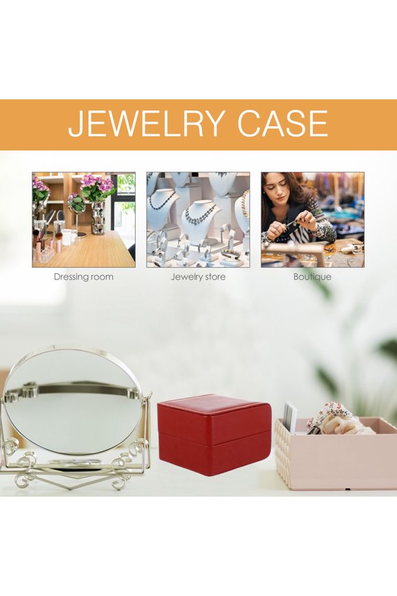 Red PU Single Watch Display Box for Secure Storage with Smooth and Luxury Texture