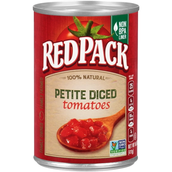 Red Pack? 100% Natural Petite Diced Tomatoes 14.5 oz. Can