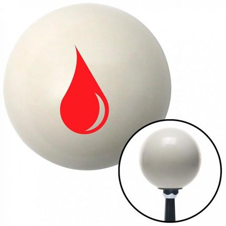 Red Paint Drip Ivory Shift Knob with M16 x 1.5 Insert Shifter Auto Manual Custom