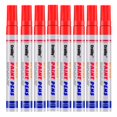 Red Paint Markers, 8 Pack OilBased Waterproof Quick Dry Permanent