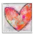 thumbnail image 1 of Red Paint Splatter Heart Black Hatching Design Abstract Painting Framed Art Print Wall Art, 1 of 5