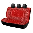 thumbnail image 1 of Red Paisley Bandana Car Accessories Bench Seat Covers for Cars Print Car Seat Protector Cover for Rear Universal Fit, 1 of 6