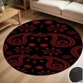 thumbnail image 1 of Red Paisley Bandana Pattern Round Carpet Living Room Bedroom Home Decoration Coffee Table Mat Lounge Rug Chair Mats, 1 of 5