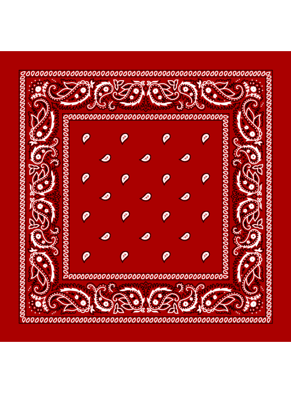 Red Paisley Bandana - Single Piece 22x22**