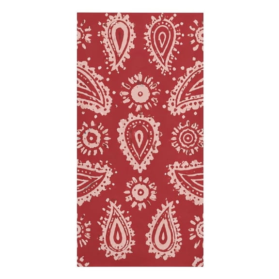 Red Paisley Sunburst Pattern Microfiber Beach Towel Absorbent Compact Towels for Swimming Pool Beach Travel Things for Vacation Essentials Adult Gift,61.4×30.3Inch