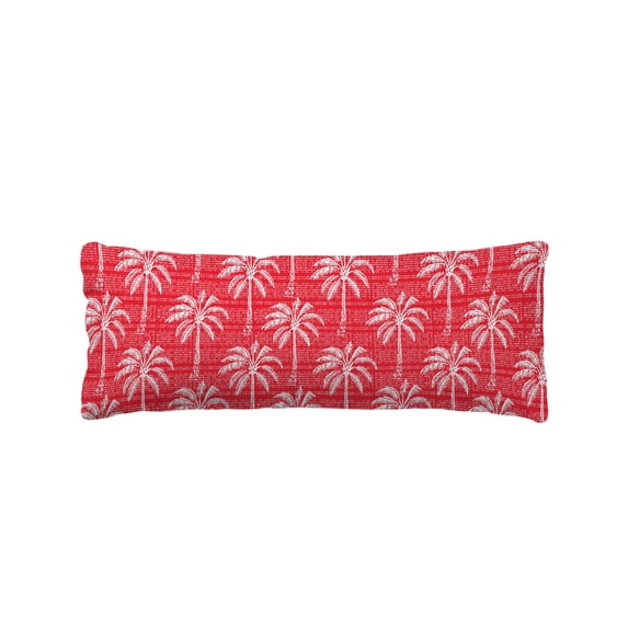 Red Palm Tree Body Pillow Cover 20 x 54 Inch Decorative Pillow Cover Summer Botanical Tropical Tree Lumbar Pillowcase Seasonal Rectangle Cushion Case for Couch Sofa Bed Living Room