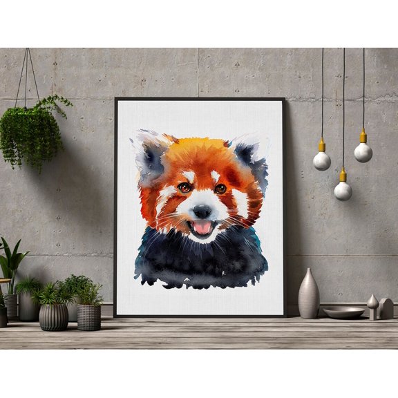 Red Panda Art Print ed Animal, Unframed Paper Print
