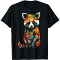 thumbnail image 1 of Red Panda Artwork Colourful - Animal Panda T-Shirt, 1 of 3