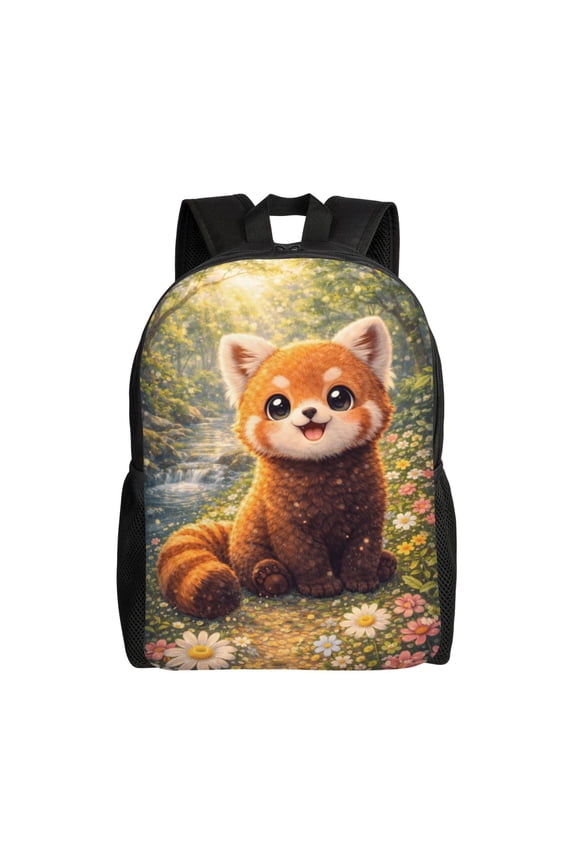 Red Panda Backpack Full Front Print Travel Laptop Bag for Men and Women