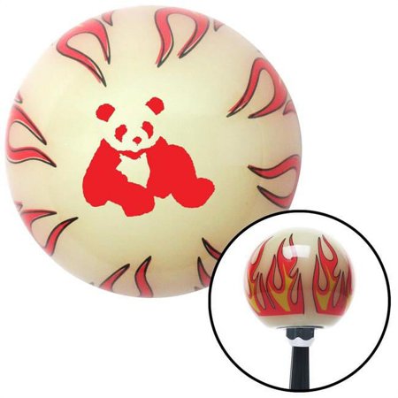 Red Panda Bear Ivory Flame Shift Knob with M16 x 1.5 Insert Shifter Auto Manual Brody