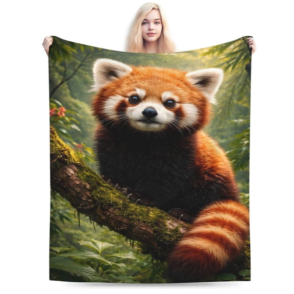 Red Panda Blanket Cute Animal Throw Blanket Soft Cozy Blanket for Couch Bed Kids Room Decor Gift 50x40