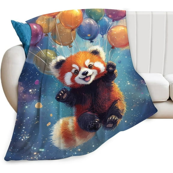 Red Panda Blanket Gifts for Girls Boys Soft Warm Plush Cute Red Panda Animal Throw Blanket Flannel Fleece Fuzzy Blanket for Kids Lover Bed Couch Living Room Decor 60"X50"