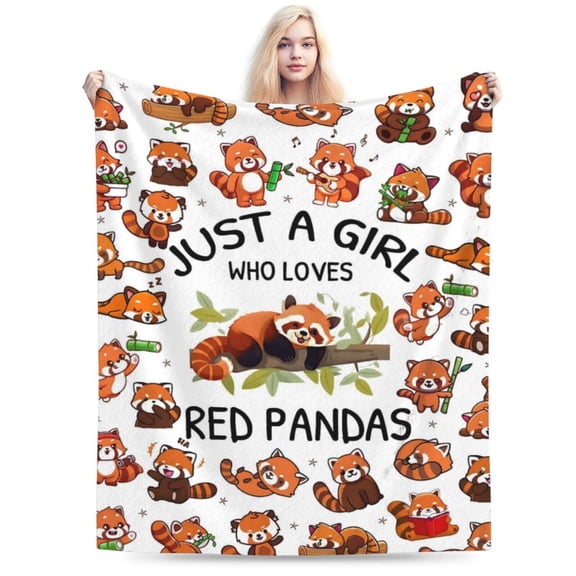 Red Panda Blanket Plush Gifts Just A Girl Who Loves 50x40