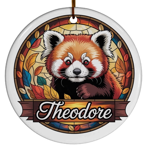 Red Panda Christmas Ornament Gift for 2025, Unique Red Panda Animal Christmas Ornament, Customized Name Animal Christmas Ornament Gifts for Red Panda Lovers