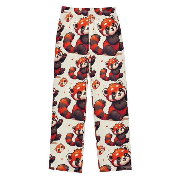 Red Panda Christmas Pajama Pants Soft and Lightweight Elastic Waistband Christmas Pajama Pants