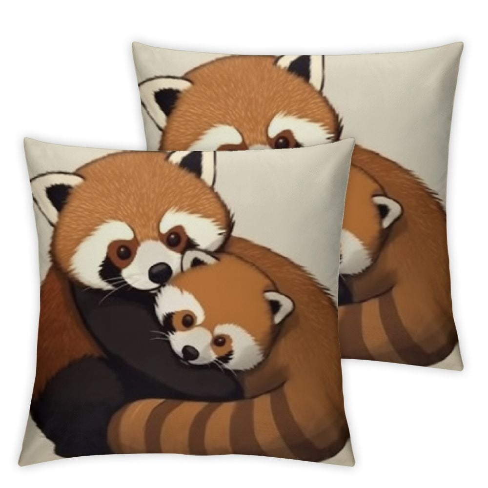 Red Panda Clipart Step by Step Decorative Pillow Cases Set of Super ...