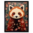 thumbnail image 1 of Red Panda Cute Tree Blossom Kids Bedroom Artwork Art Print Framed Poster Wall Decor 12x16 inch, 1 of 5