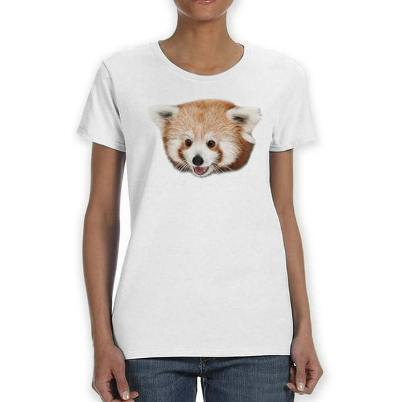 Red Panda Face T-Shirt Women -SPIdeals Designs, Female 5X-Large