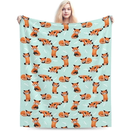 Red Panda Gifts Flannel Fleece Throw Blanket Warm Cozy Plush Bed Blankets for Sofa Couch Bedroom