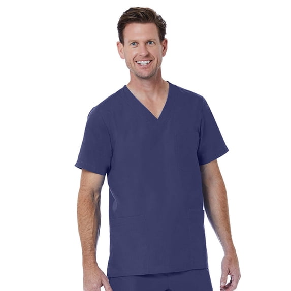 Red Panda Men's V-Neck Solid Scrub Top