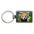 thumbnail image 1 of Red Panda Metal Rectangle Keychain, 1 of 7