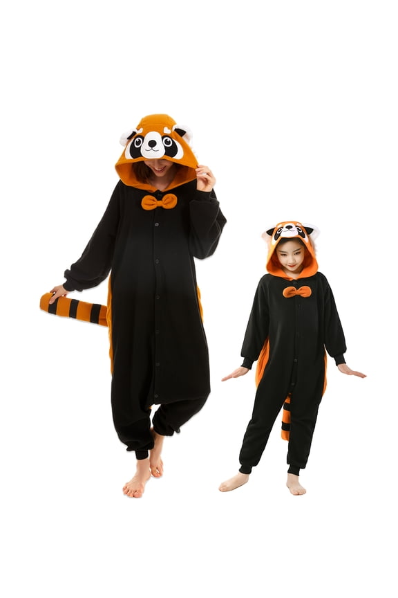 Red Panda Onesie Adult CANASOUR Animal Cosplay Pajamas Christmas Polyester Suit Medium