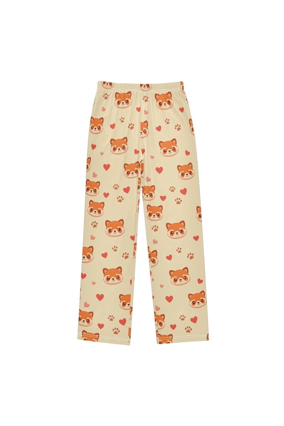 Red Panda Pattern Pajama Pants Soft Lightweight Lounge Pants Bottoms Sleep Pants Warm Comfy