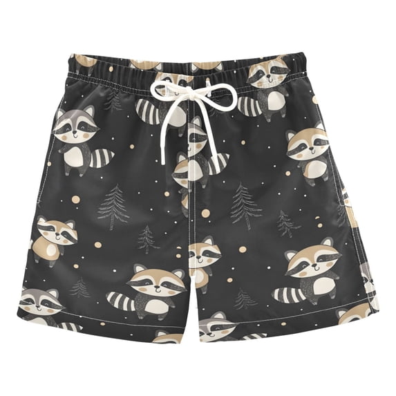 Red Panda Pattern Swim Trunks Quick Dry Beach Pool Board Shorts Lightweight Stylish Print Sizes 2T to XL