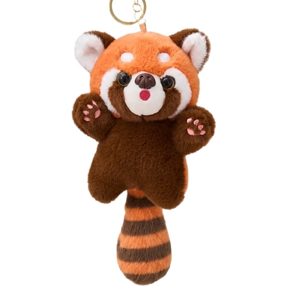Red Panda Plush Ornament, 7inch Rare Raccoon Running Style Stuffed Toy for Backpack Decor and Collection Gift