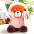 thumbnail image 1 of Red Panda Plush Toy, Kawaii Red Panda Plush with 2 Accessories, Cute Stuffed Animals with Outfits, Cute Plushies for Kids Boys Girls Birthday Gift Ideas(Pink), 1 of 3