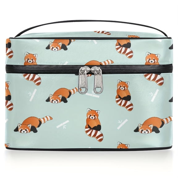 Red Panda - Themed Large - Capacity Cosmetic Travel Storage Bag Portable Toiletry Bag Print Makeup Bag