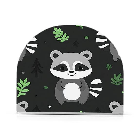 Red Panda Thick U Shape Acrylic Napkin Holder Non Slip Space Saving for Kitchen