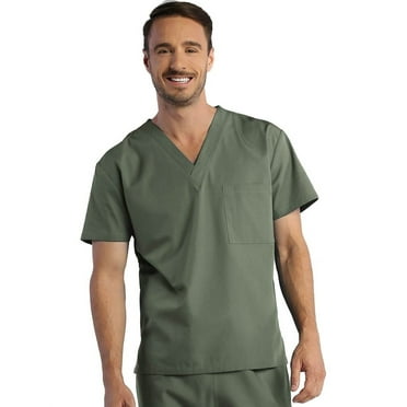 Red Panda Unisex V-Neck Solid Scrub Top