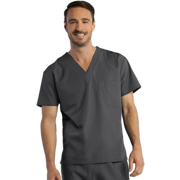 Red Panda Unisex V-Neck Solid Scrub Top