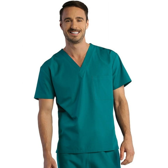 Red Panda Unisex V-Neck Solid Scrub Top