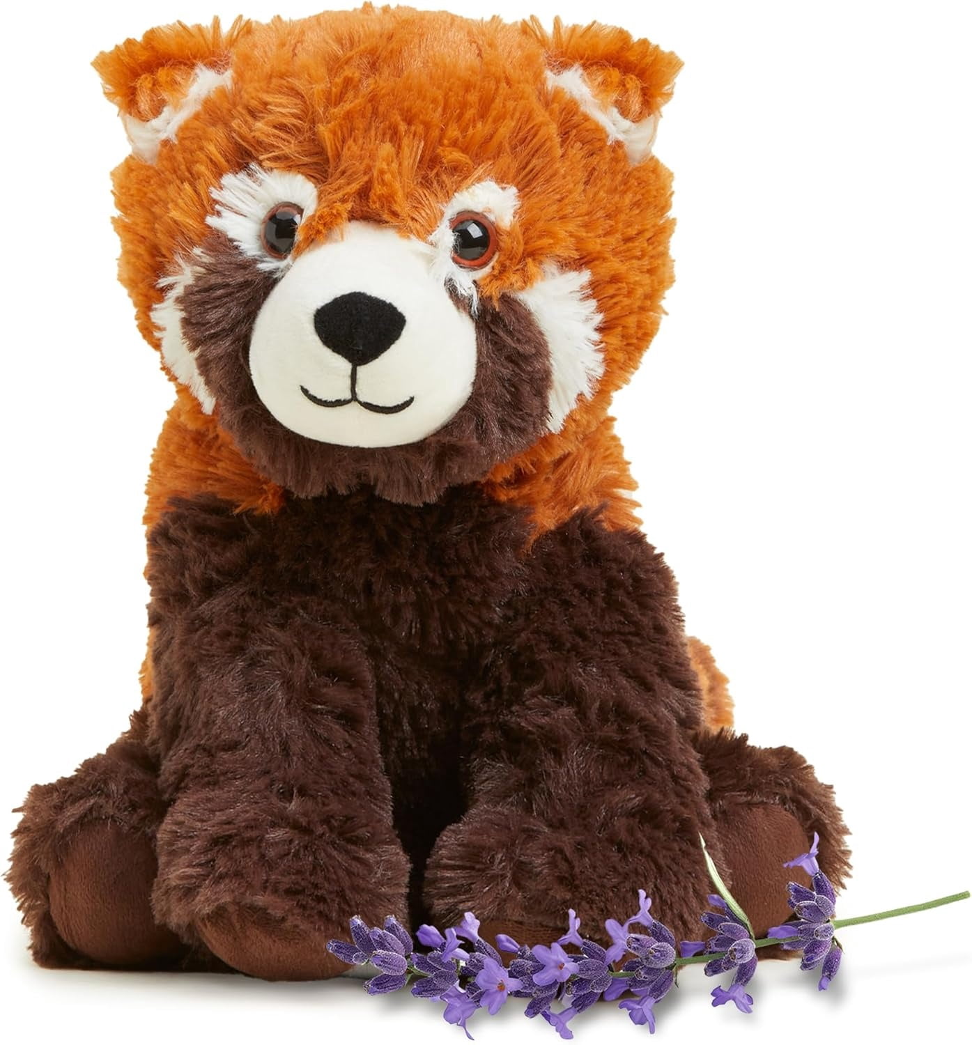 warmies 13” Red Panda Stuffed Animal, Microwavable Heated Plushies and Weighted Soft Plush Toys