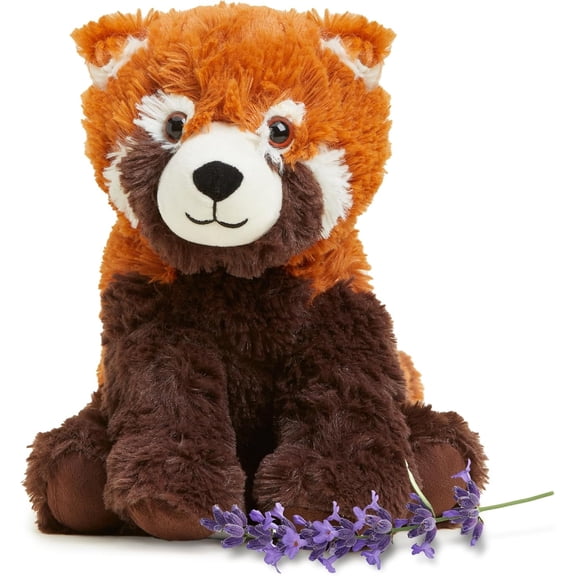 warmies 13 Red Panda Stuffed Animal, Microwavable Heated Plushies and Weighted Soft Plush Toys