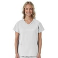 thumbnail image 1 of Red Panda Women's Curved Mock Wrap Solid Scrub Top, 1 of 3