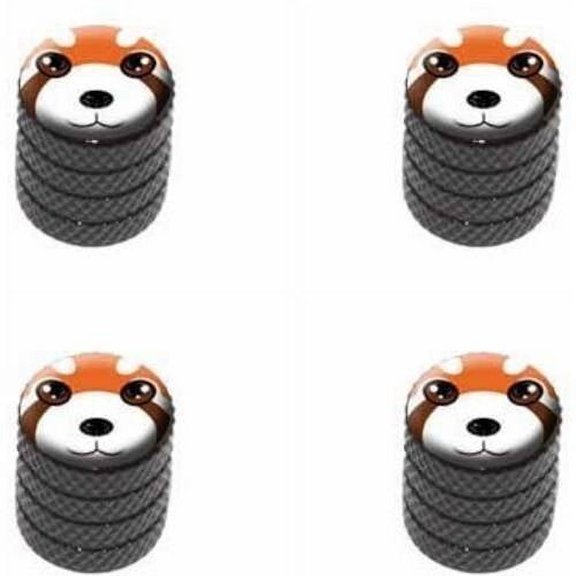Red Panda Zoo Animal Tire Rim Wheel Aluminum Valve Stem Caps, Multiple Colors