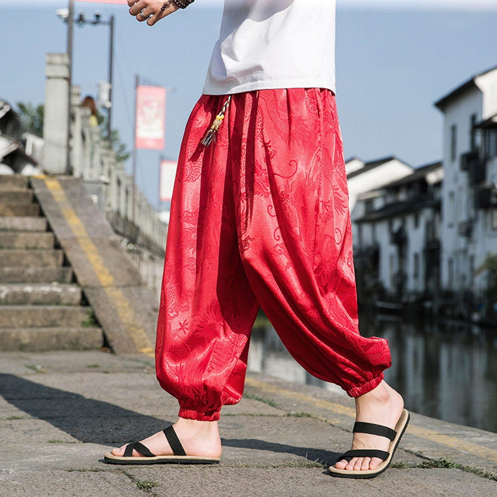 Silk pants mens sale