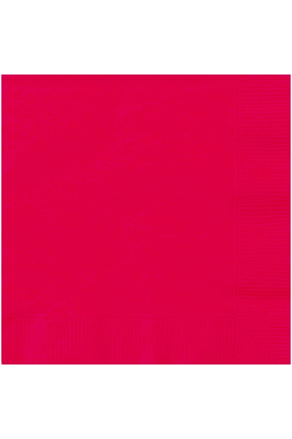 24CT 6.5IN x 6.5IN Red Disposable Paper Napkins by Way To Celebrate