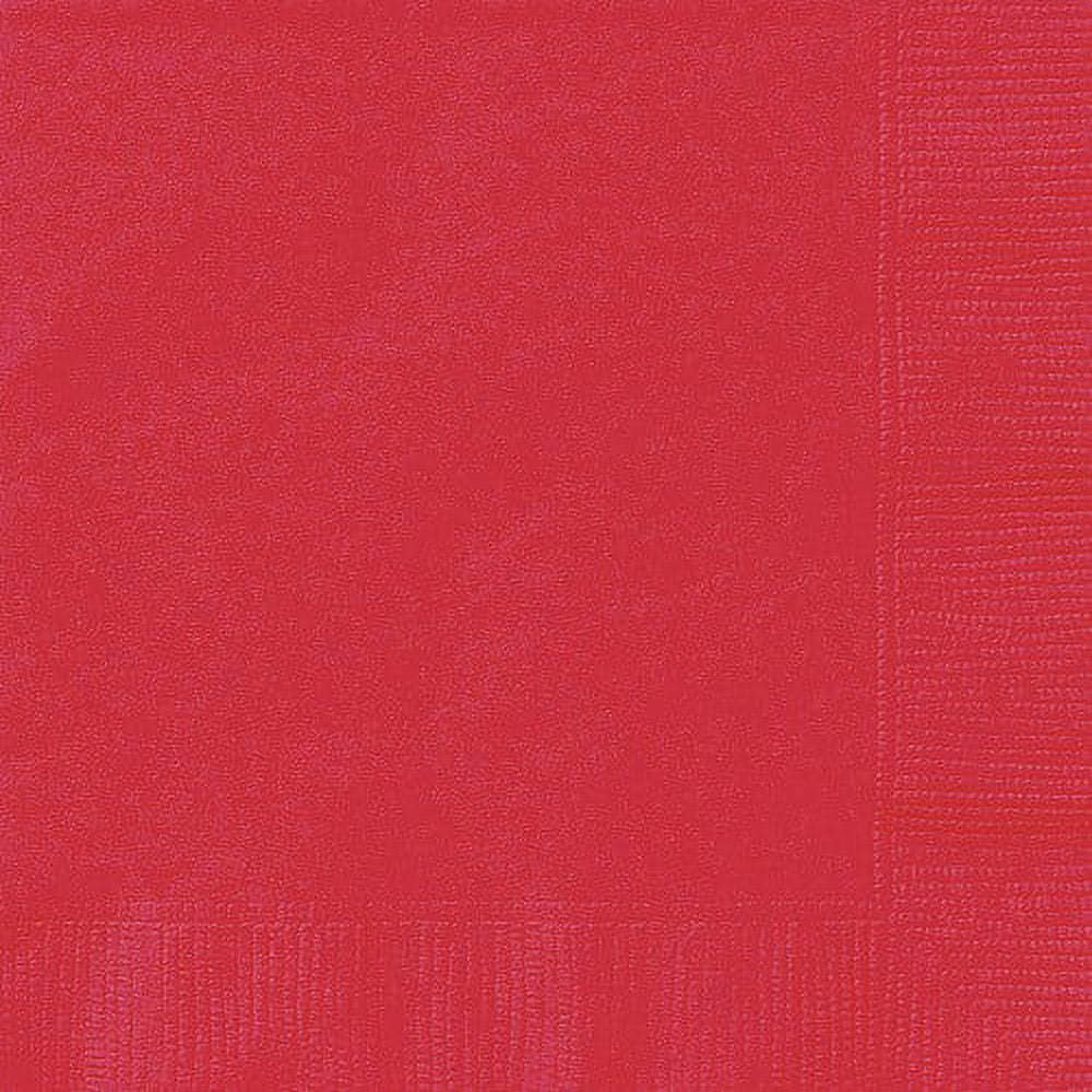 6.5" x 6.5" Disposable Red Paper Napkins, 24 Count, by Way To Celebrate