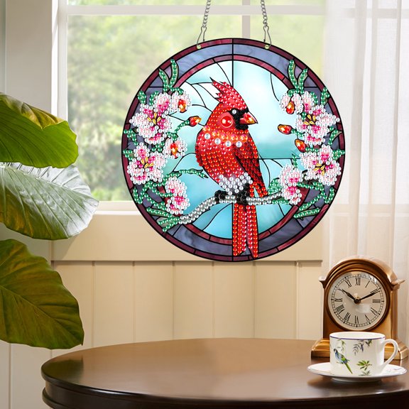 Red Parrot Diamond Art Painting Kit Hanging